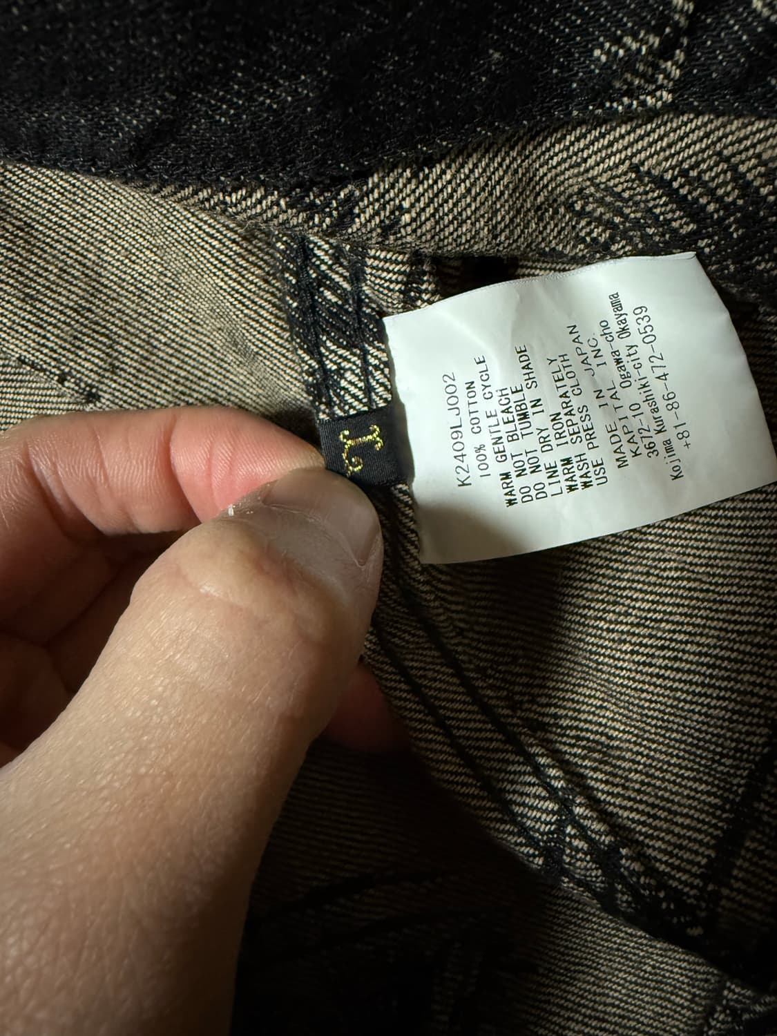 [3,L] 캐피탈 스피크이지 데님 써드 자켓 블랙 팝니다  상품이미지5