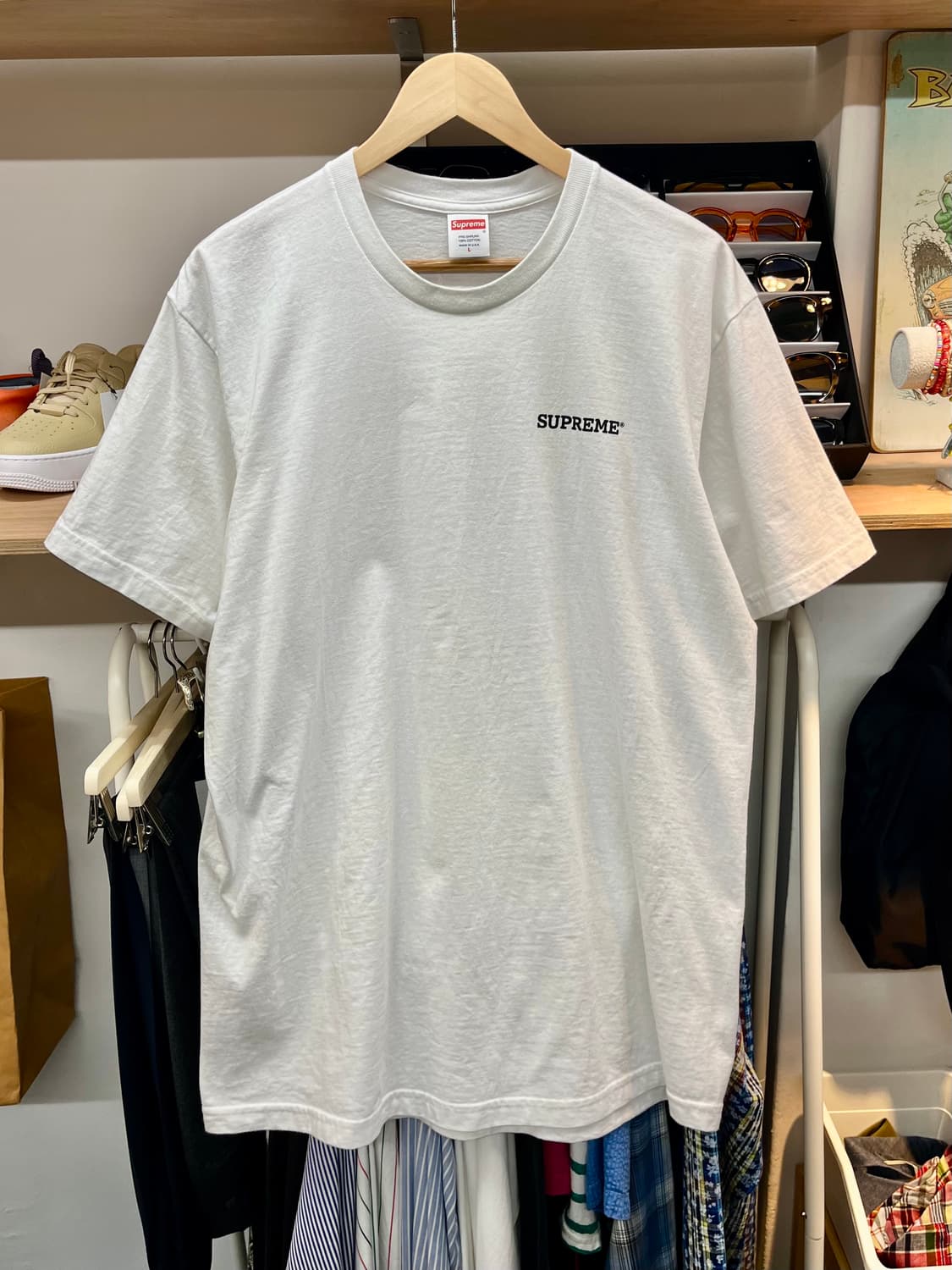 [105] 슈프림 패치워크로고 반팔티 L  상품이미지1