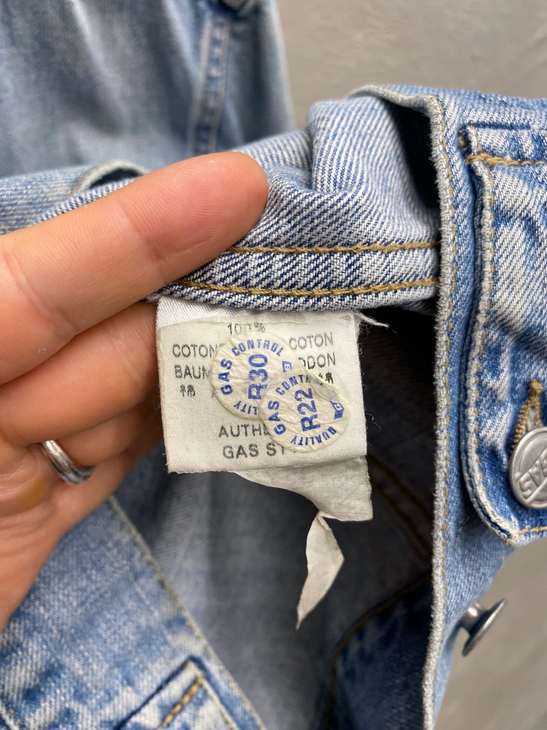 [L] GAS Jeans 빈티지 데님 트러커 자켓 상품이미지9
