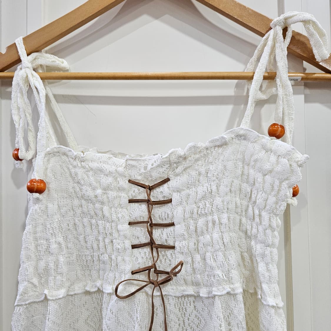 화이트 레이스 롱 원피스 상품이미지2