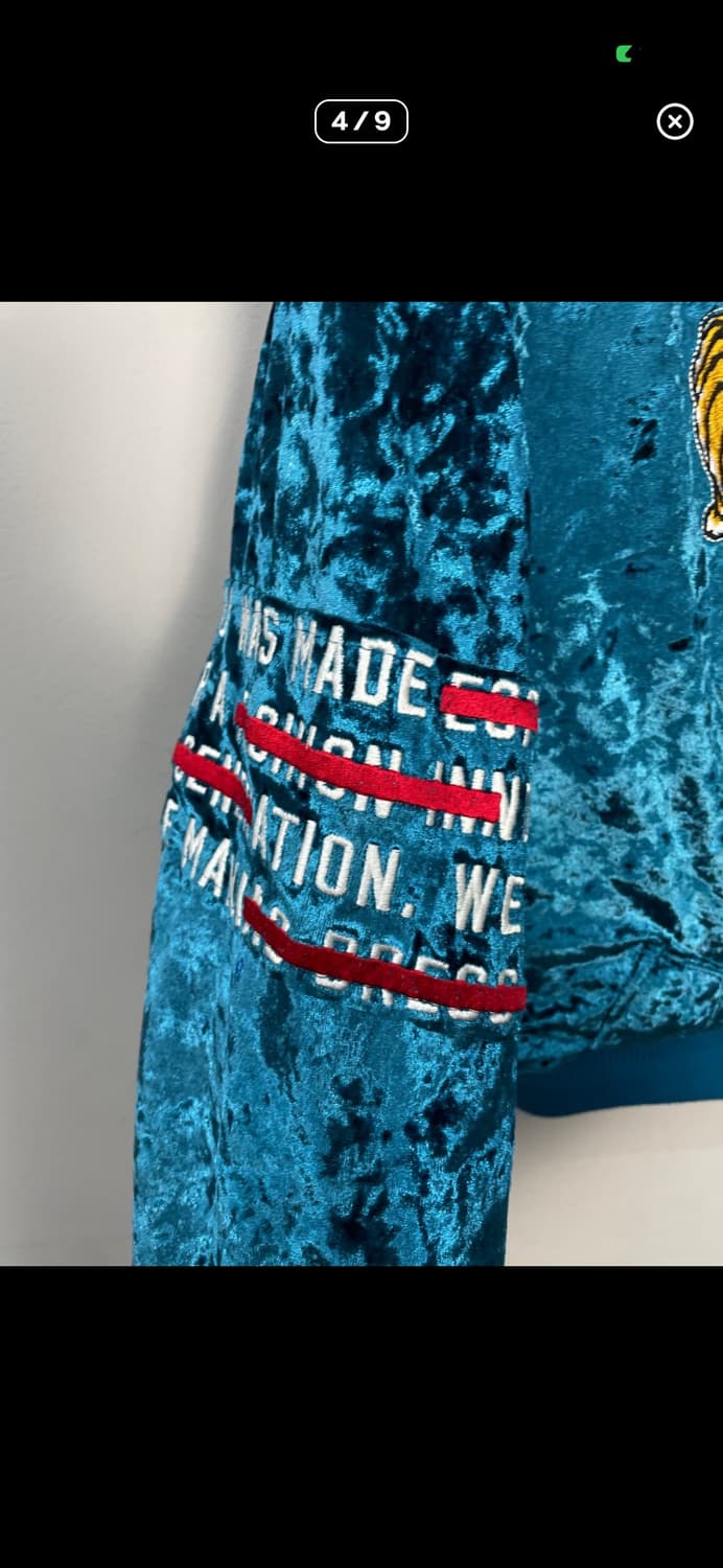 에비수 타이거 벨루어 벨벳 블루종 자켓 A3508 상품이미지4