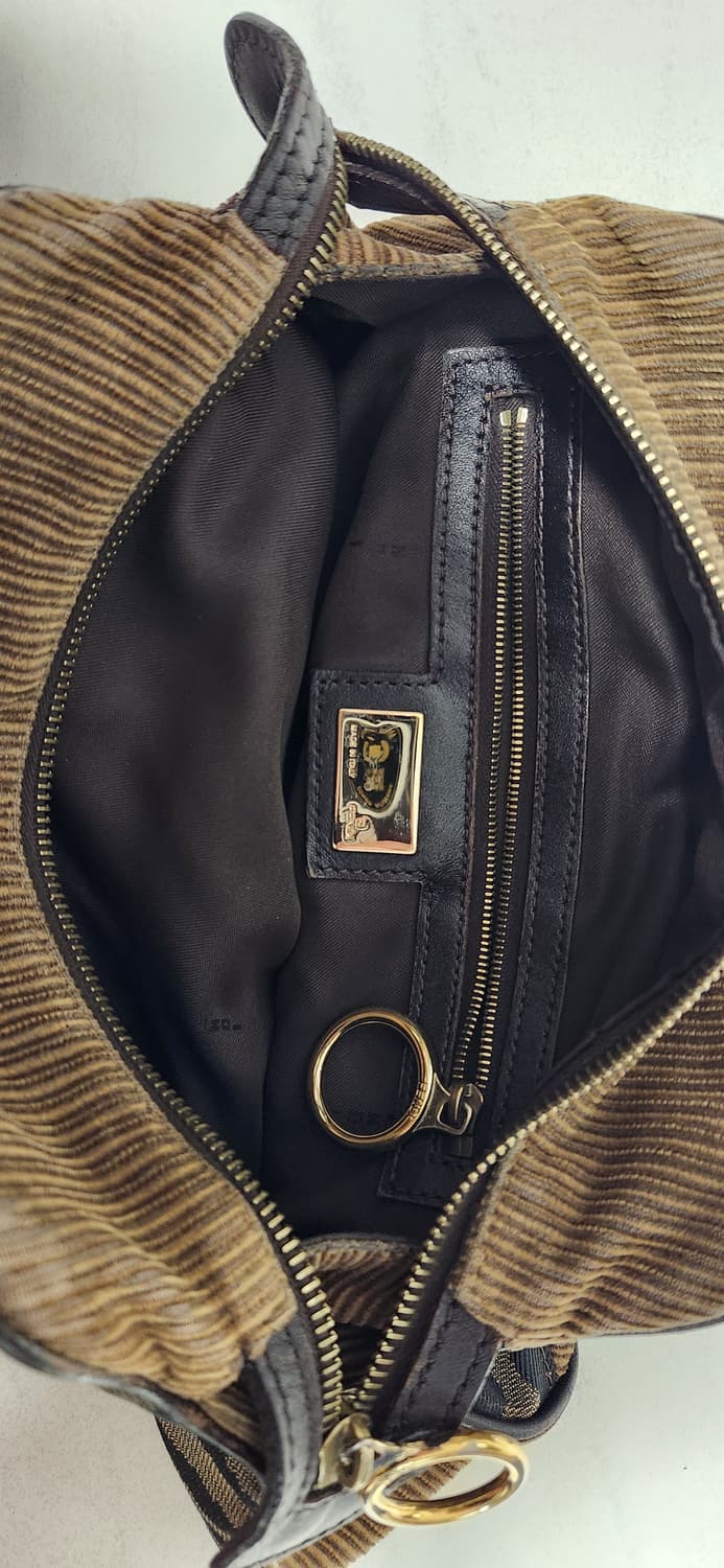 00s 빈티지 펜디 코듀로이 얼룩무늬 호피 숄더백 상품이미지2