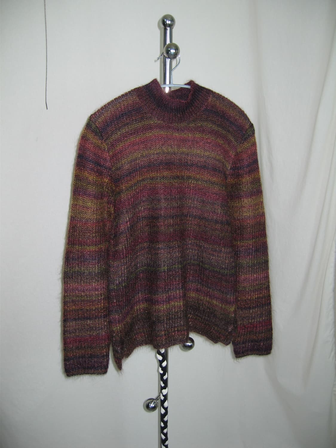 Createur 스트라이프 모크넥 니트 탑 상품이미지1