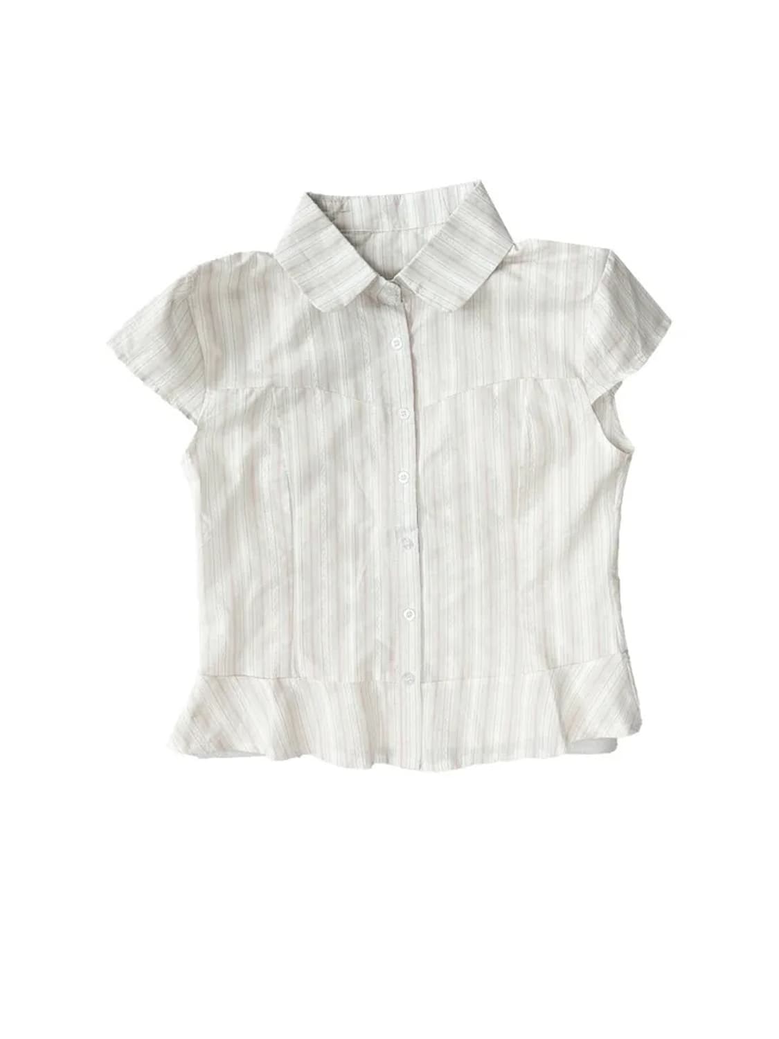 포하우스 유리 슬림 스트리이프 반팔셔츠 상품이미지7