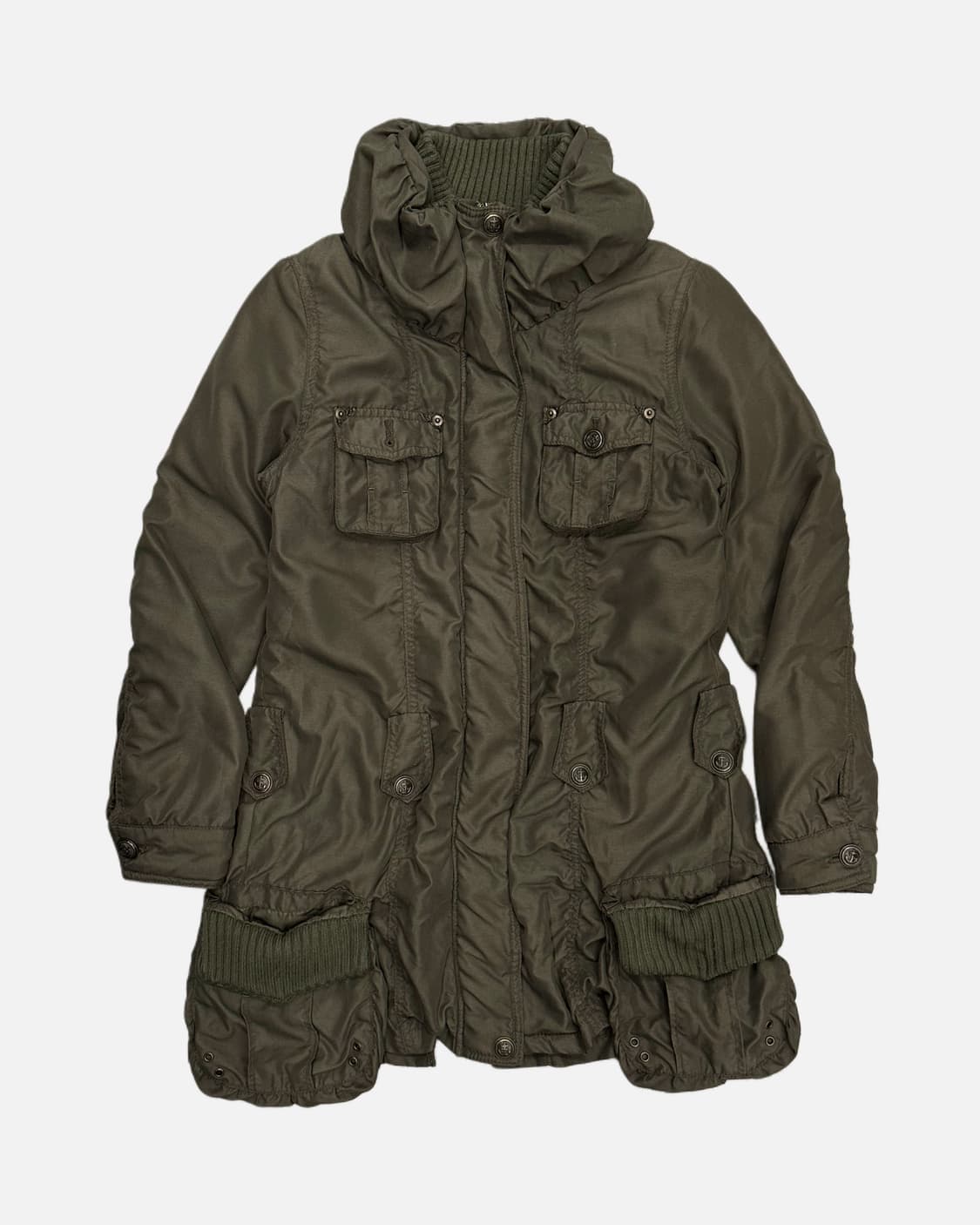 khaki pocket military parka 상품이미지1
