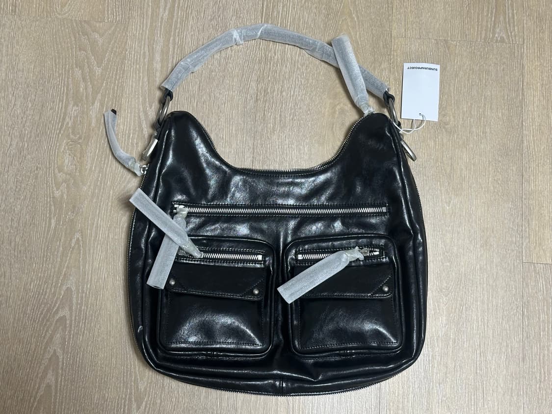 썬번프로젝트 더블 포켓 숄더백 블랙 상품이미지3