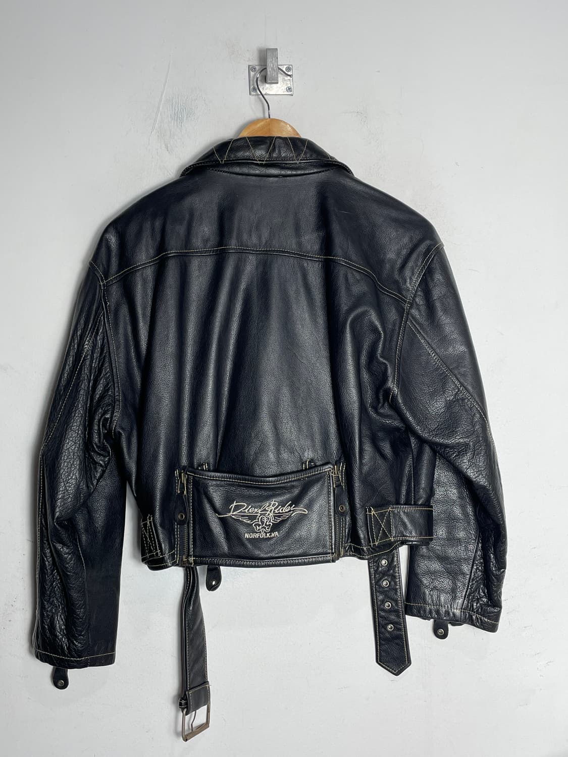 디젤 Diesel Sport 가죽 더블 라이더 자켓 90s 상품이미지10