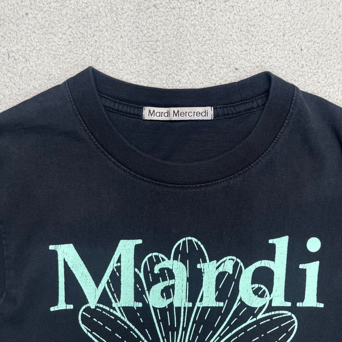  MARDI MERCREDI 프린팅 티셔츠 블랙 OS 상품이미지2