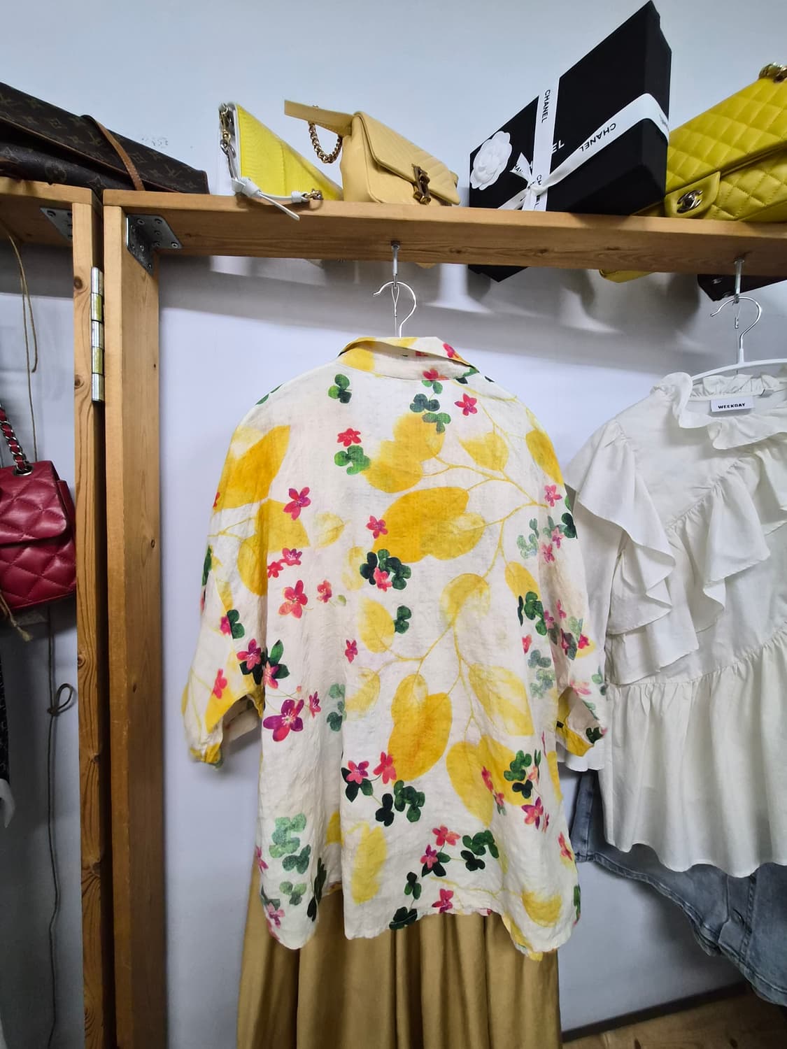 거즈면 박시 벌룬셔츠. 레이온 와이드팬츠 상품이미지5