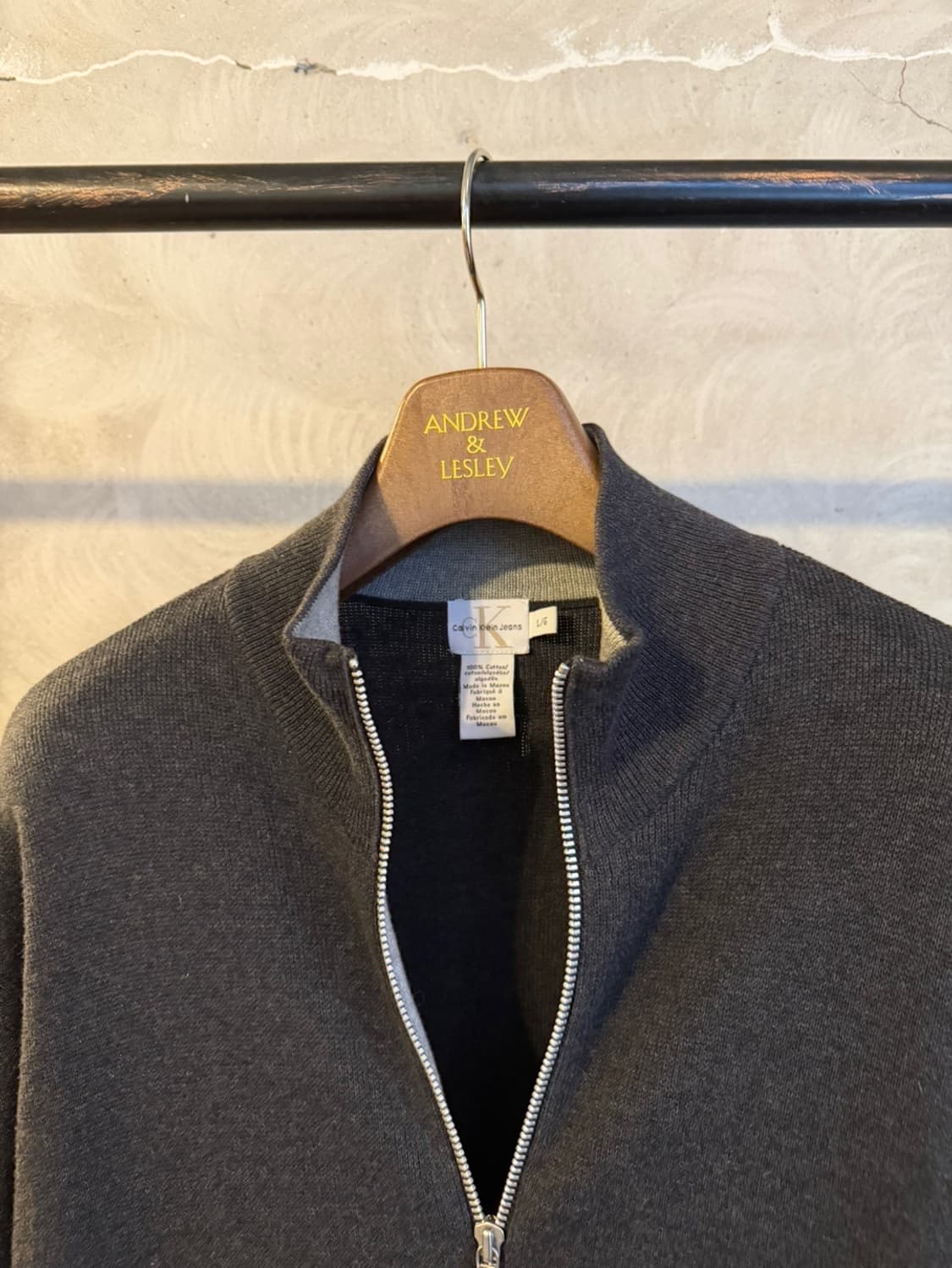 캘빈클라인 짚업 가디건 100~103 상품이미지2