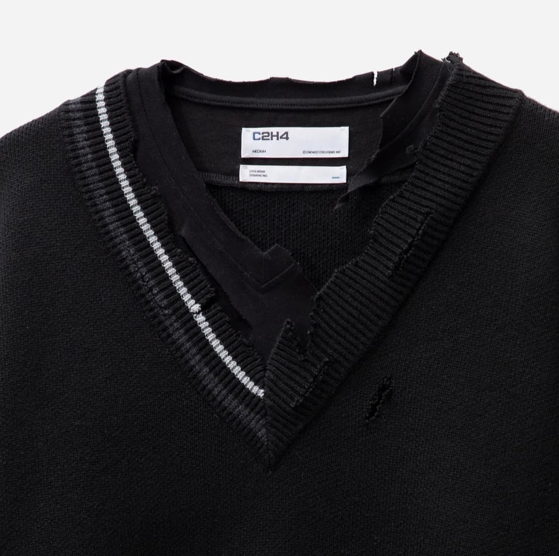 C2H4 디스트레스드 오버핏 니트 상품이미지2