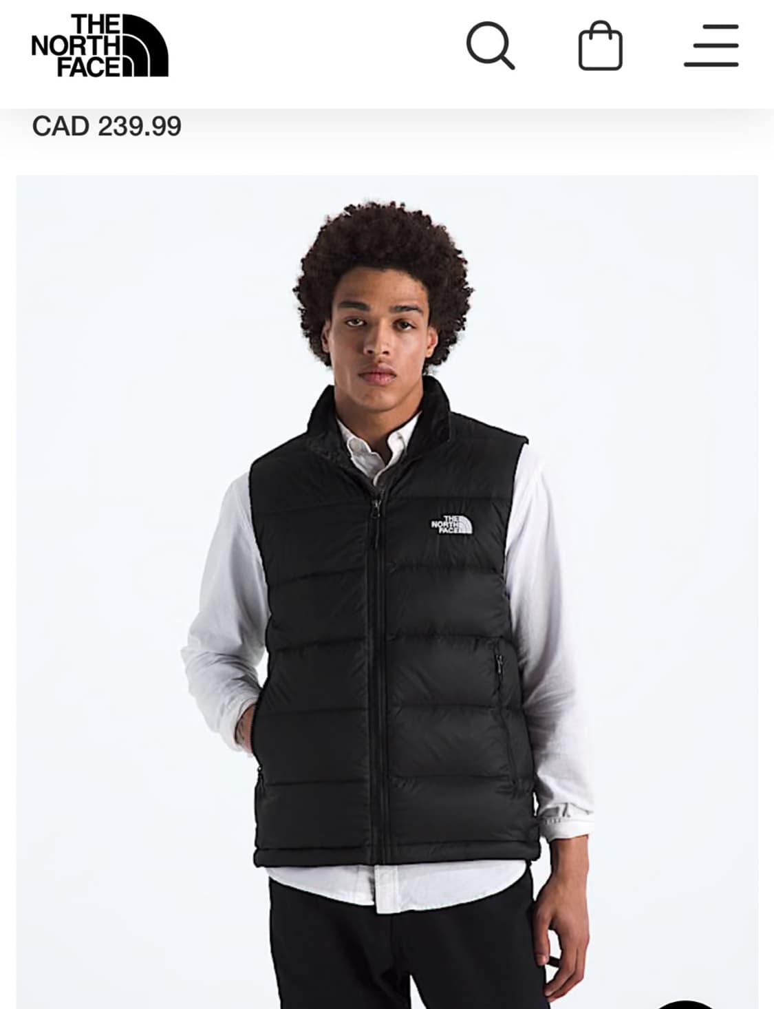 노스페이스 조끼패딩 새상품 상품이미지1