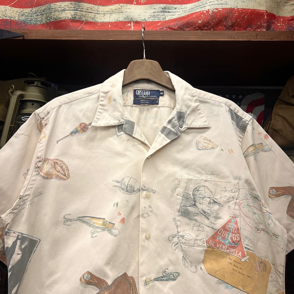Rare 90s 폴로 랄프로렌 아웃도어 캠프반팔셔츠 made in usa 상품이미지3