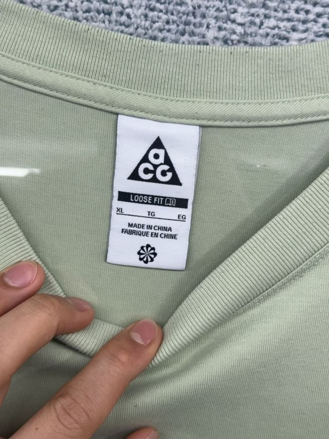 나이키 ACG 프린팅 라이트 그린 반팔티 XL 상품이미지6