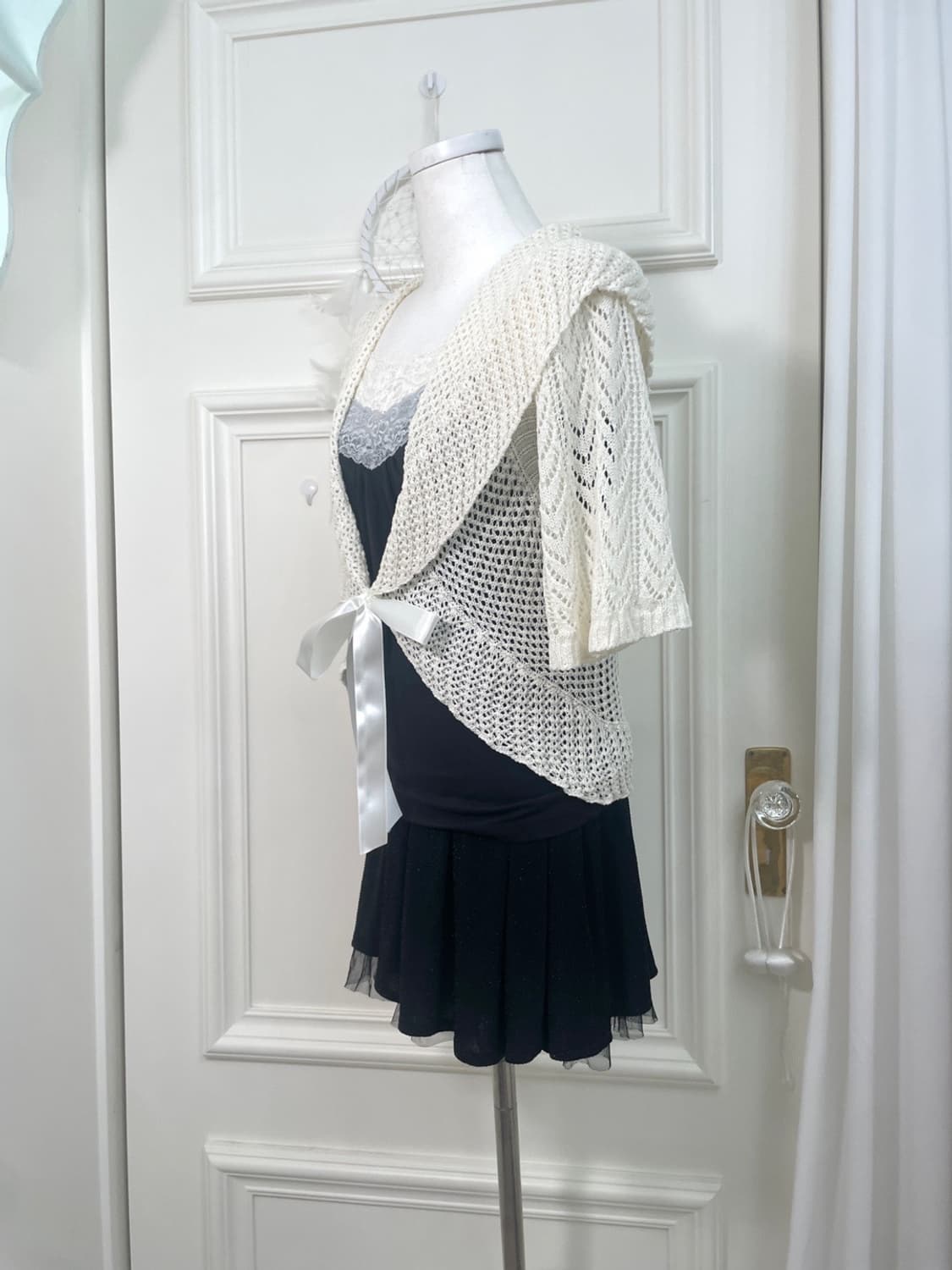 black tule glitter banding mini skirt 상품이미지7