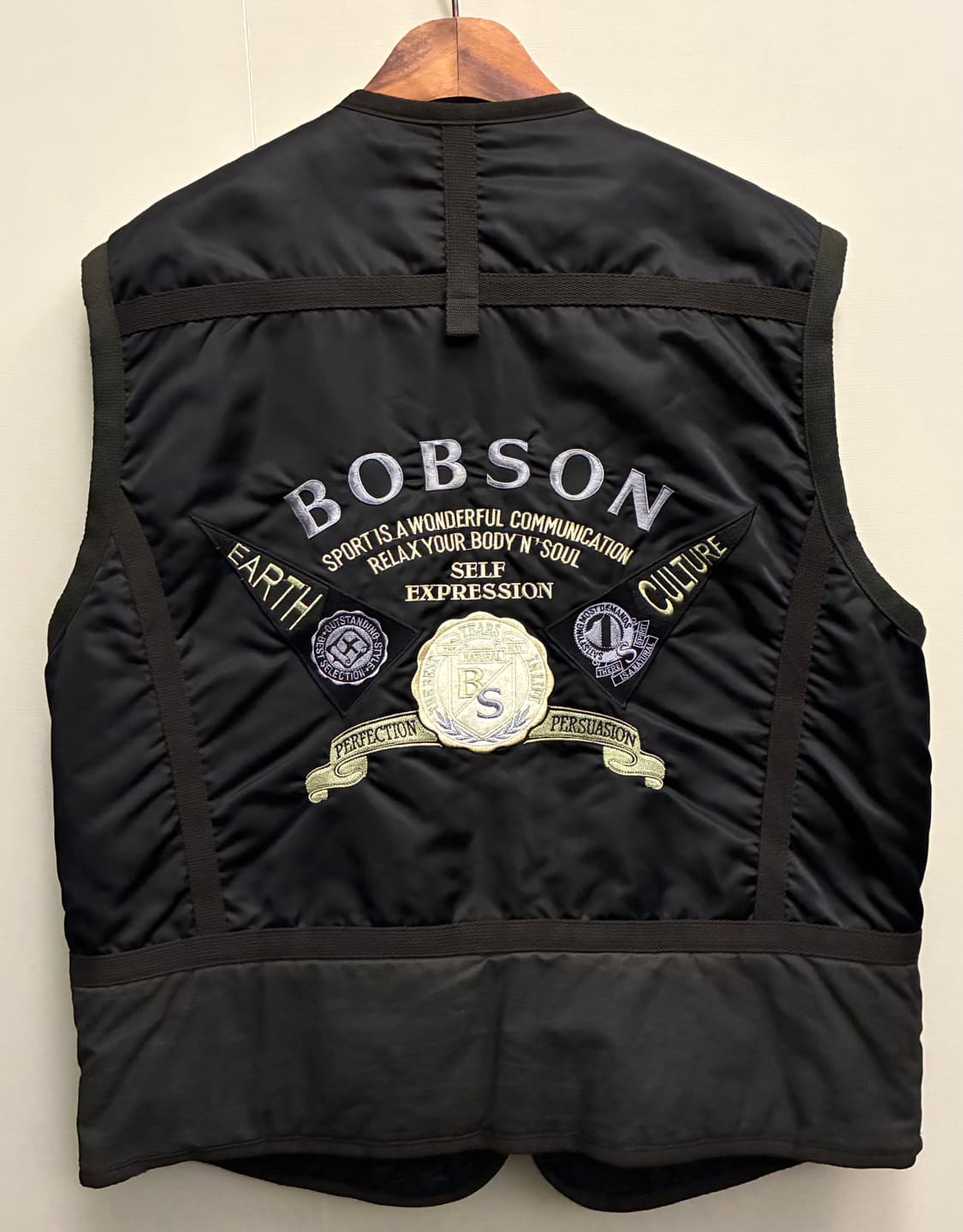 (XL)90s BOBSON 밥슨 울 나일론 파이어맨 워크 피싱 베스트 상품이미지6