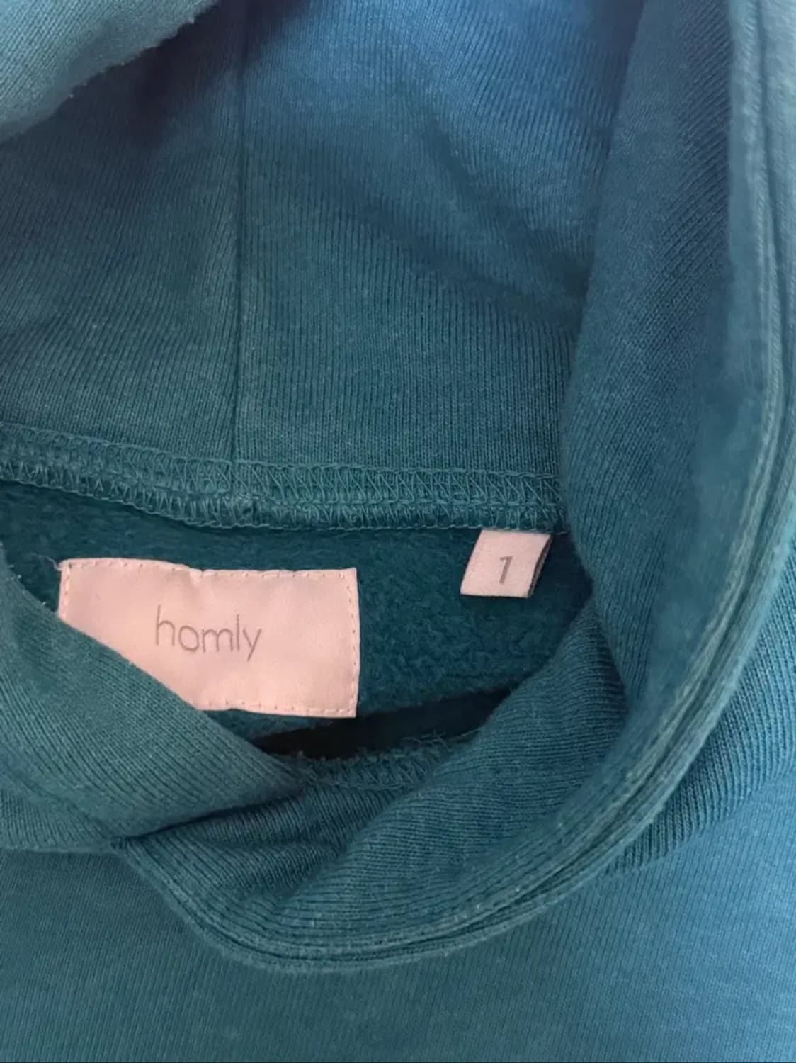 [1] 홈리 homly two tone hoodie teal 상품이미지3