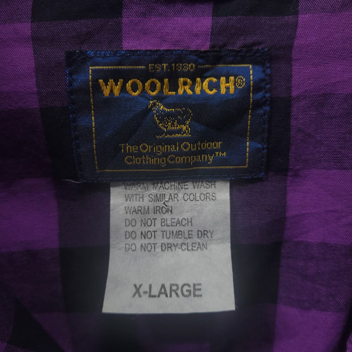 Woolrich 울리치 퍼플 체크 패턴 셔츠 상품이미지5