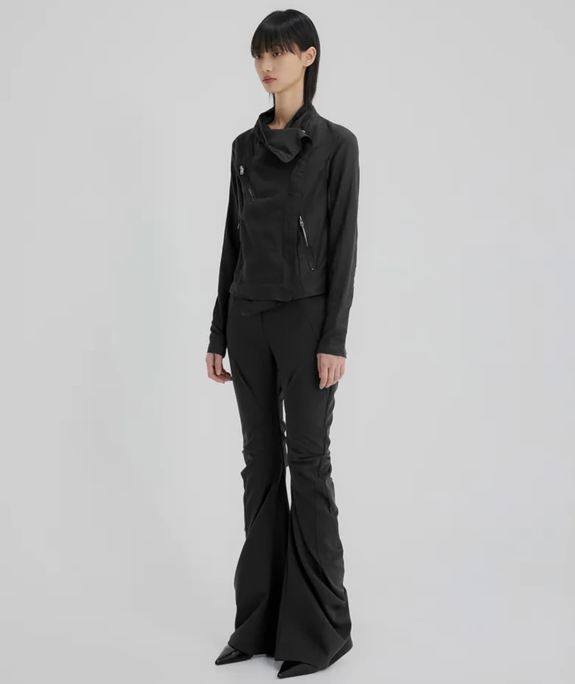 플레어업 드레이프 팬츠 블랙 1사이즈 상품이미지4