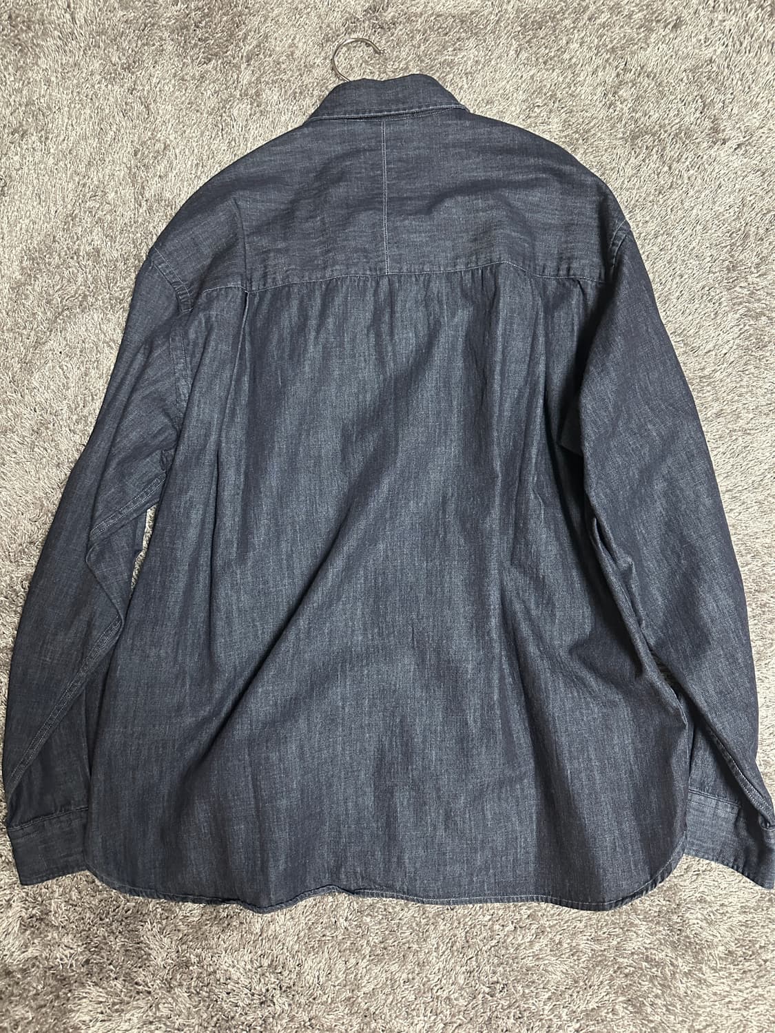 새상품) 인더로우 워시드 데님 셔츠 블루블랙 3 사이즈 상품이미지4