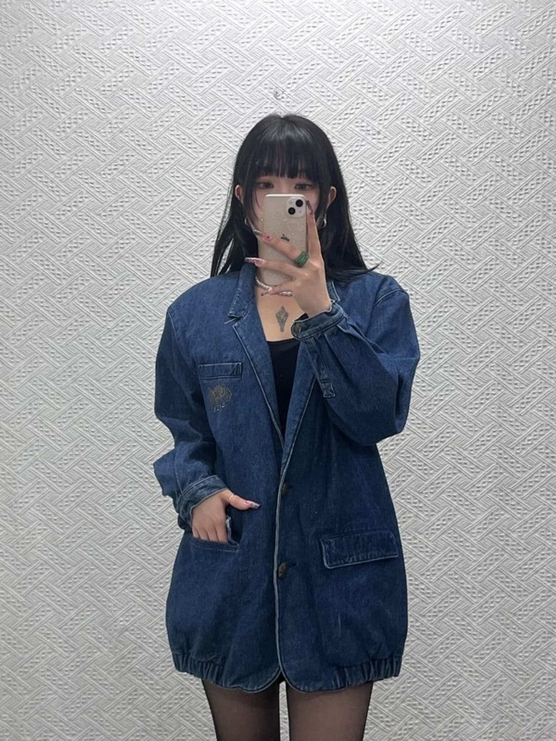 에벡스 바이 크리지아 캐주얼 시크 오버핏 데님자켓 42 C11658 상품이미지2