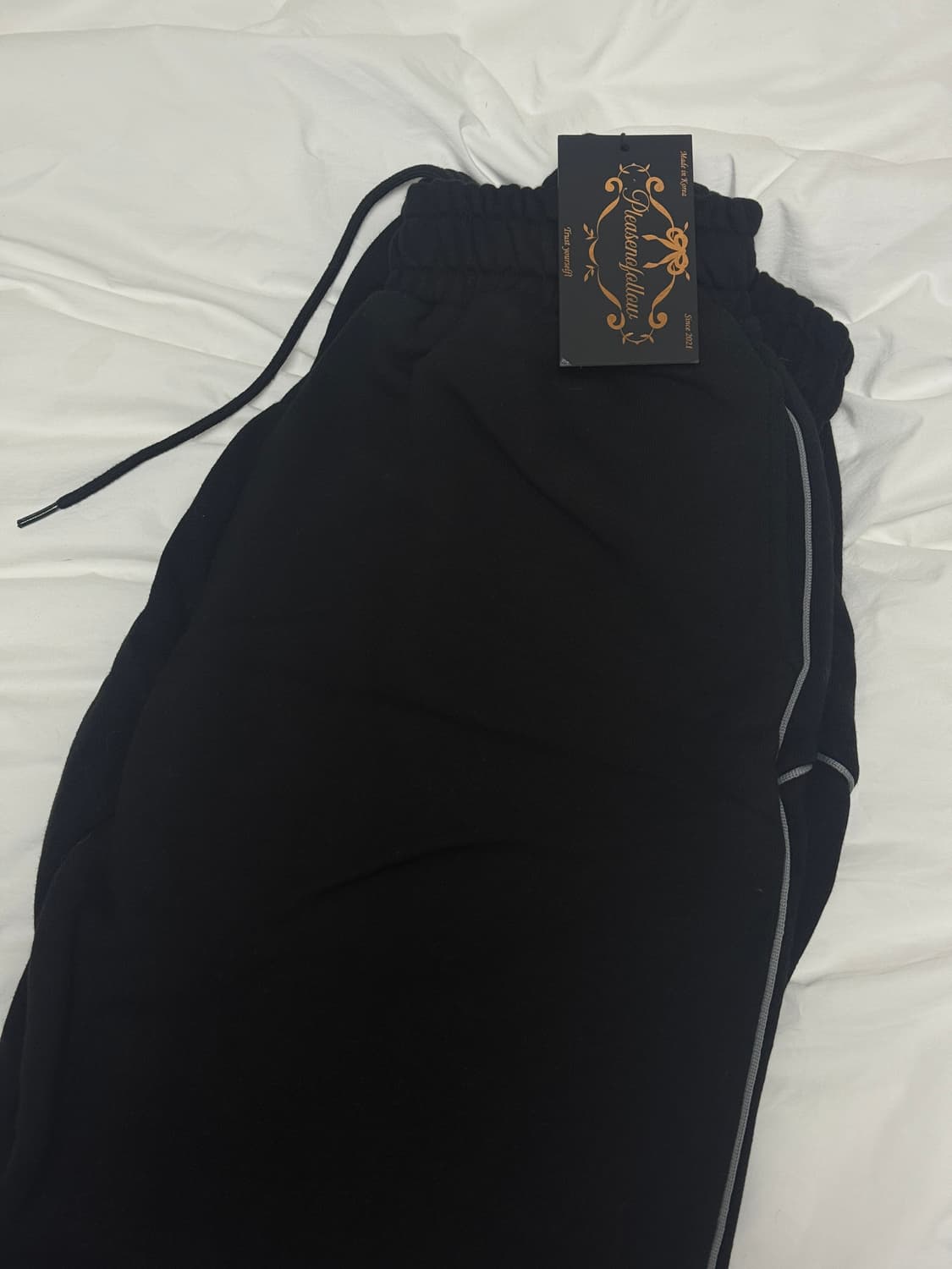 플리즈노팔로우 백로고 조거팬츠 블랙 상품이미지2