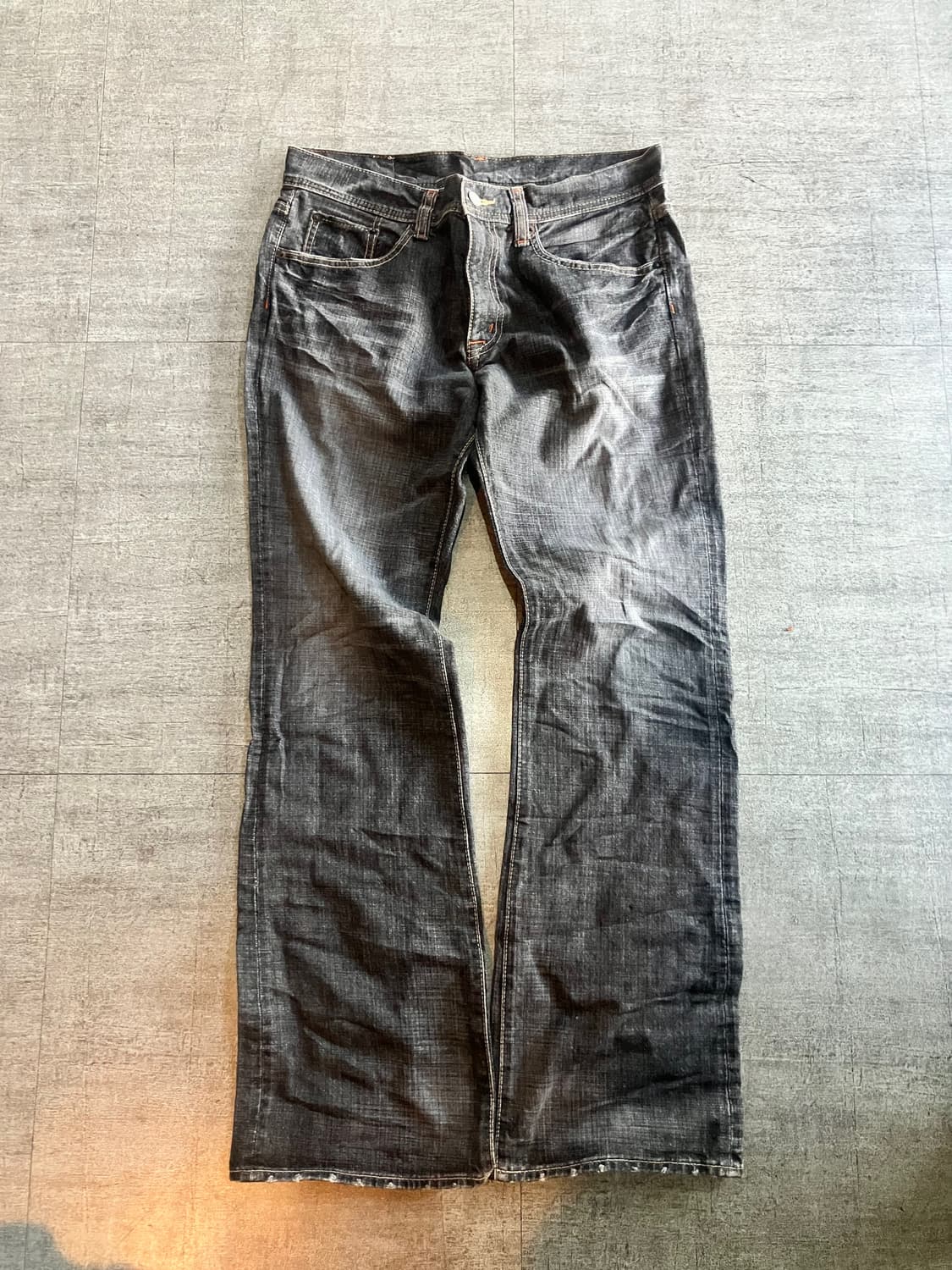 일본빈티지 Glheart 핀터깔y2k 보헤미인펑크 워시드롱팬츠 상품이미지1