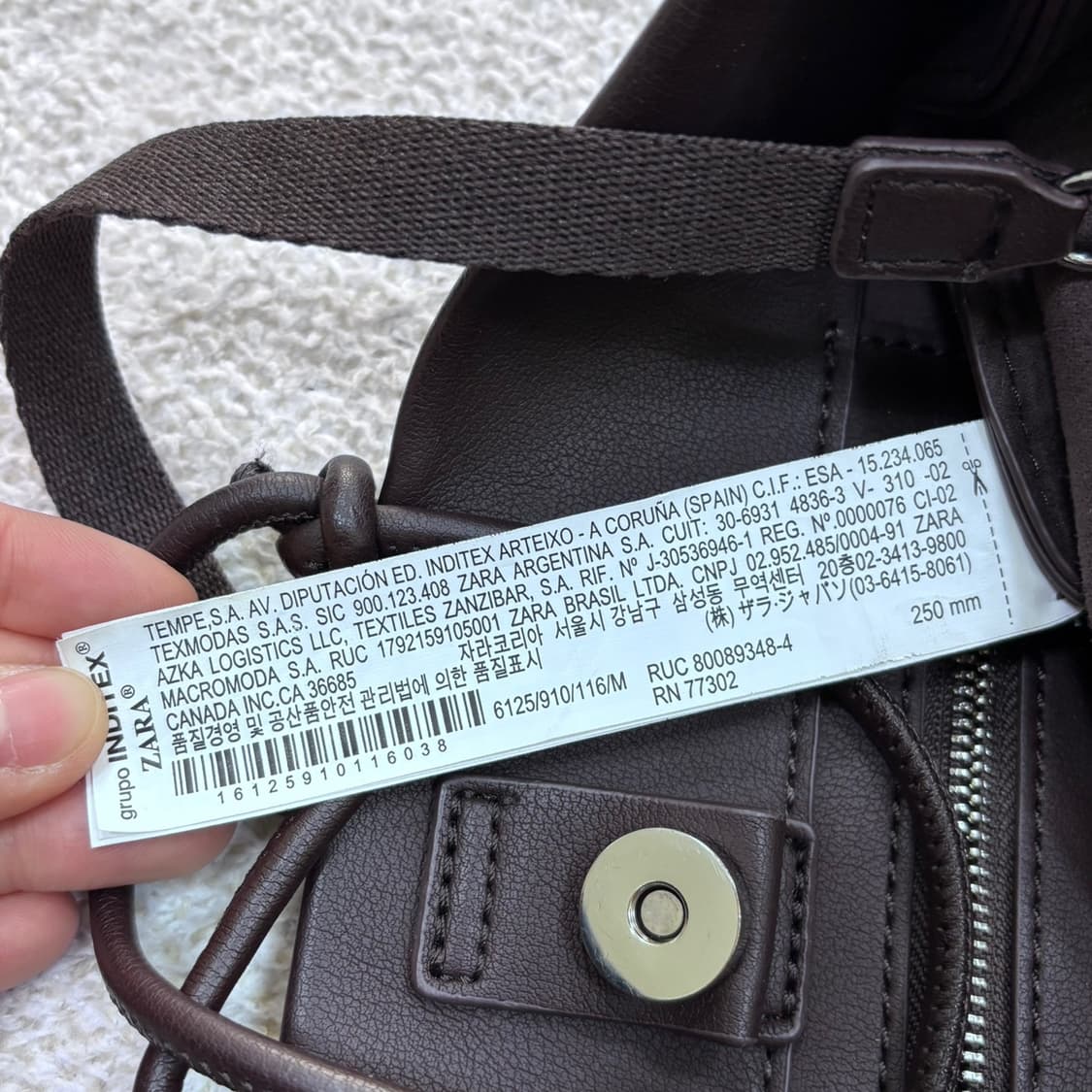 F 자라 가죽 토트백 0409E 상품이미지4