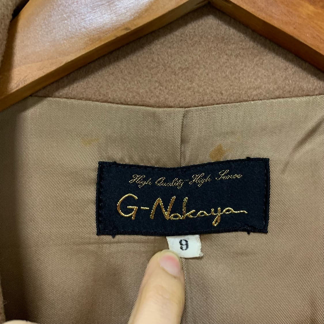 캐시미어 100% 카멜 브라운 더블 버튼 자켓 숏코트 빈티지 상품이미지10