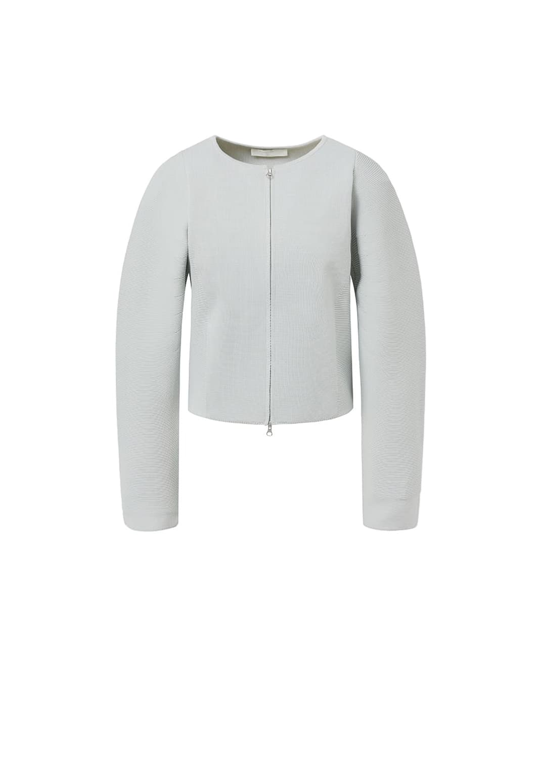 아모멘토 Rounded Zip-Up Cardigan, Grey 상품이미지1