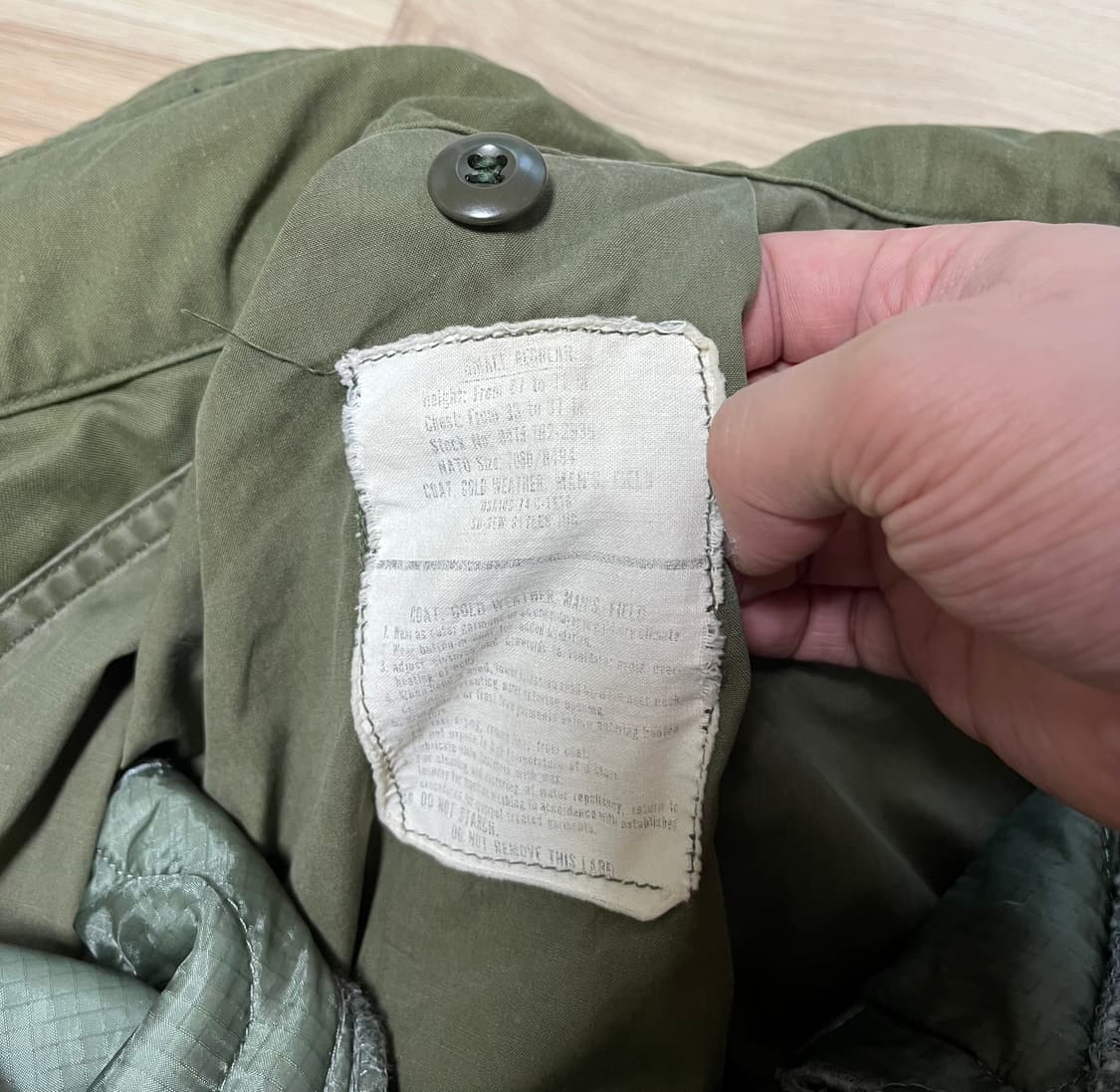 [내피 포함 풀세트] 74’s 3세대 USAF M65 필드 자켓 S-R 상품이미지5