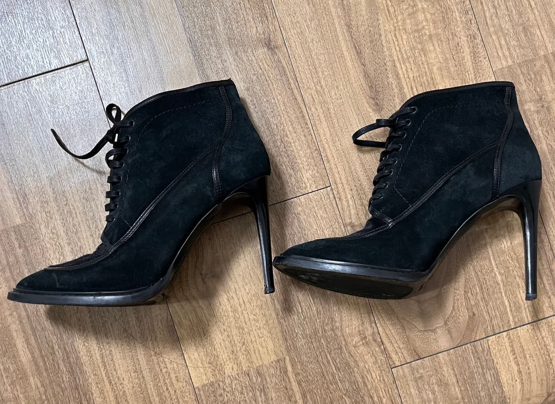 버버리 송치/ 스웨이드 레이스업 앵클 부츠 38 상품이미지4