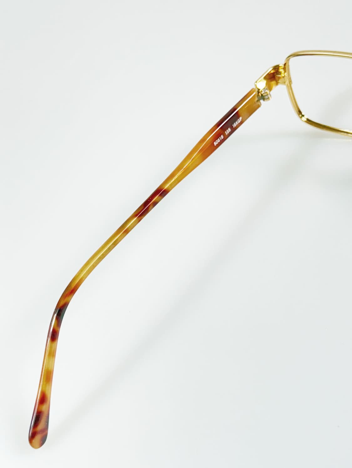 90s 골드 토르토이즈 슬림 스퀘어 빈티지 안경 상품이미지7