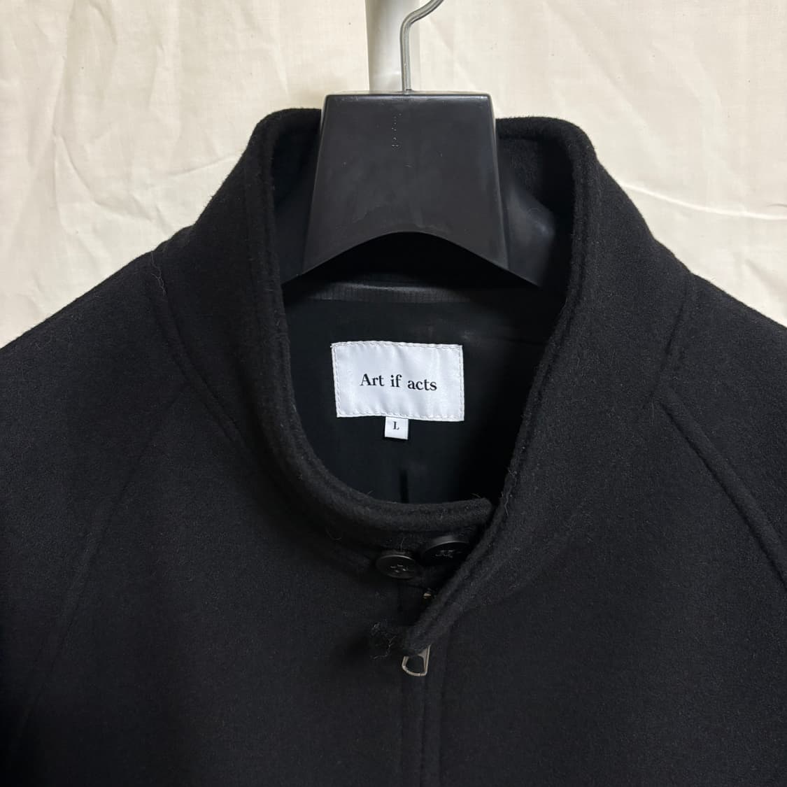 아트이프액츠 울 캐시미어 아티클 해링턴 자켓 / 블랙 L 상품이미지2