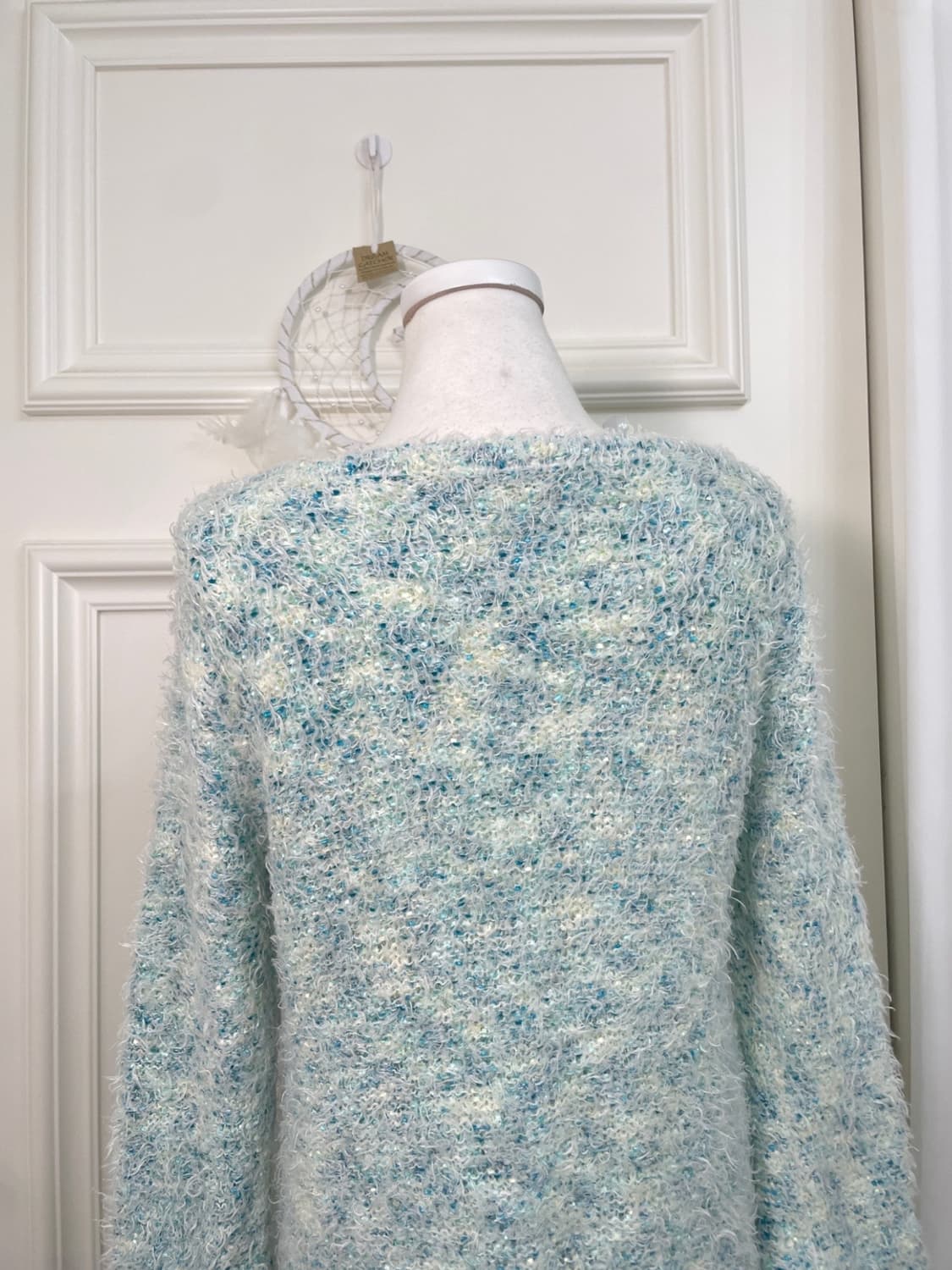 mint blue popcorn boucle sweater(size-M) 상품이미지5