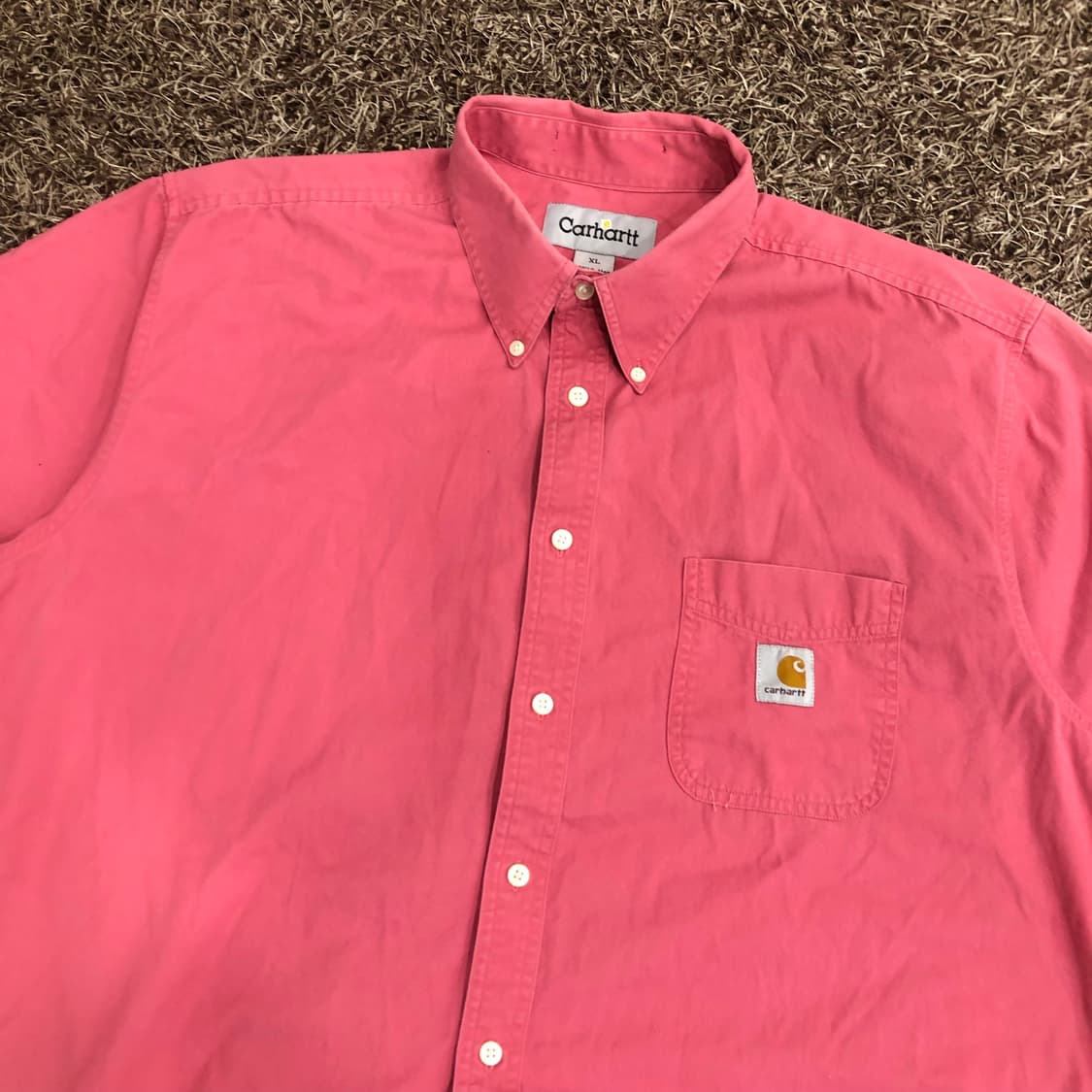 칼하트 핑크 반팔 하프 셔츠 상품이미지2