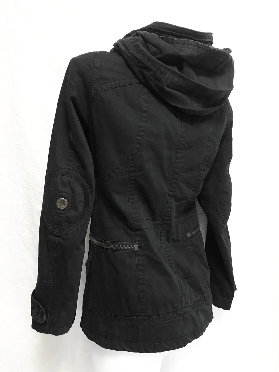 빈티지 y2k 펑크 지퍼 디테일 하이넥 후드 점퍼 자켓 상품이미지4