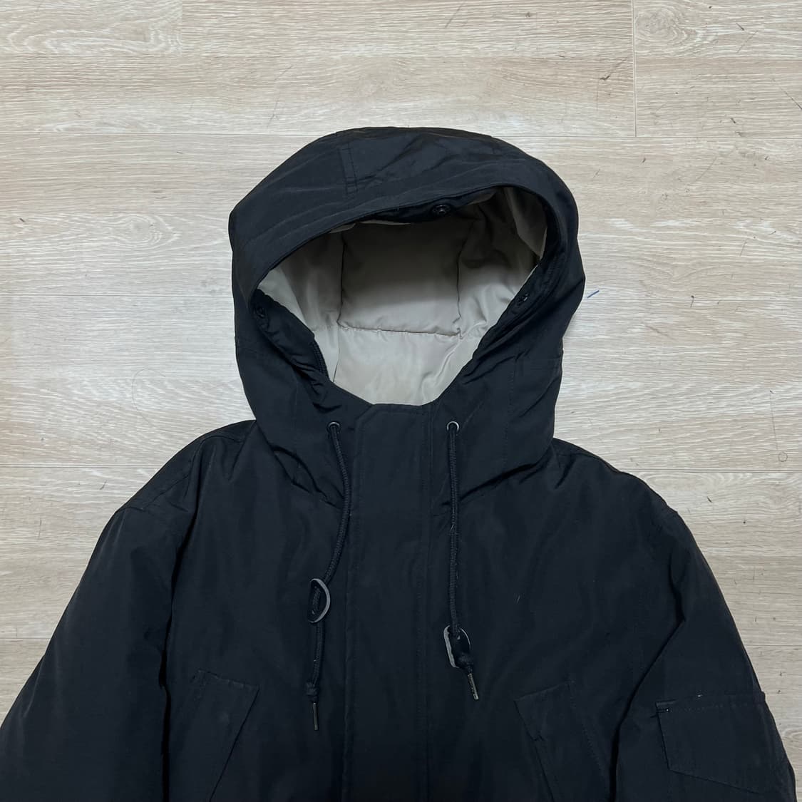 이스트 쿤스트 남성 덕다운 후드 파카 패딩 점퍼 [블랙] L/100 상품이미지2