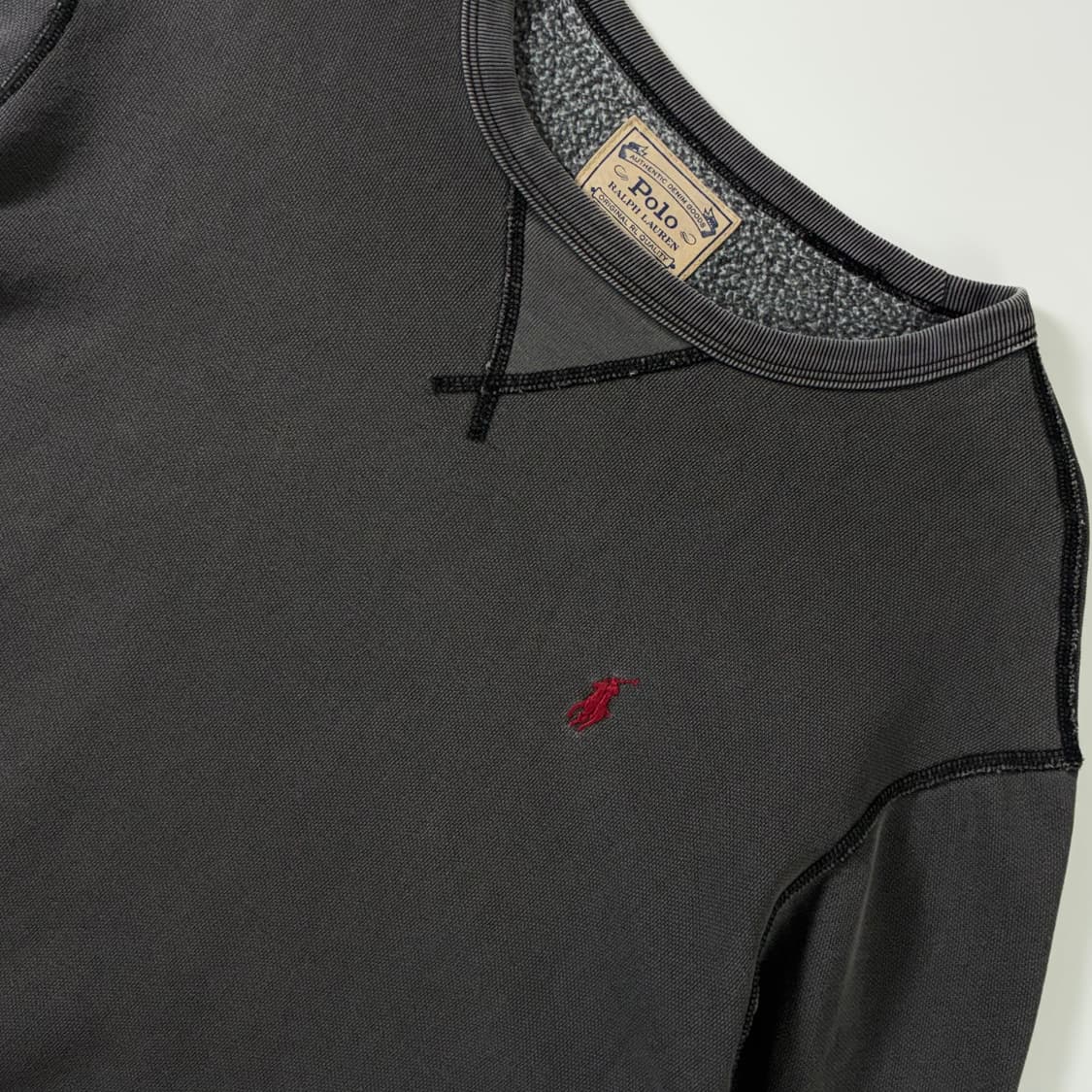 Polo  폴로 랄프로렌 자수 피그먼트 차콜 맨투맨  상품이미지3