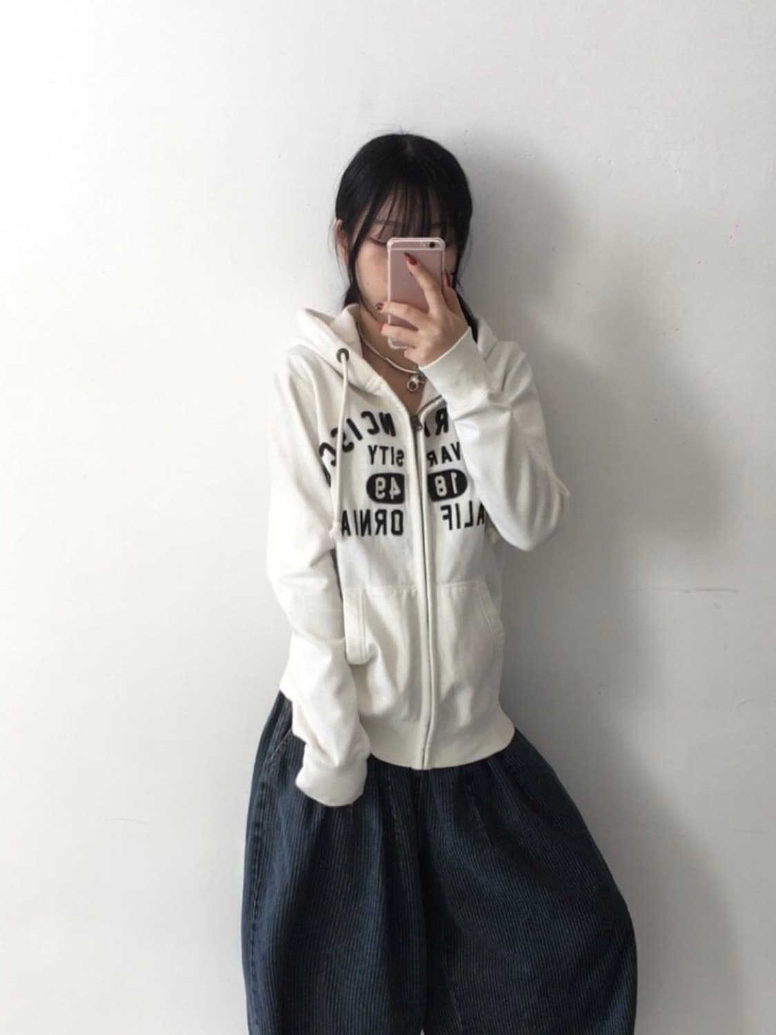 후아유 스펠자수 후드집업 상품이미지2