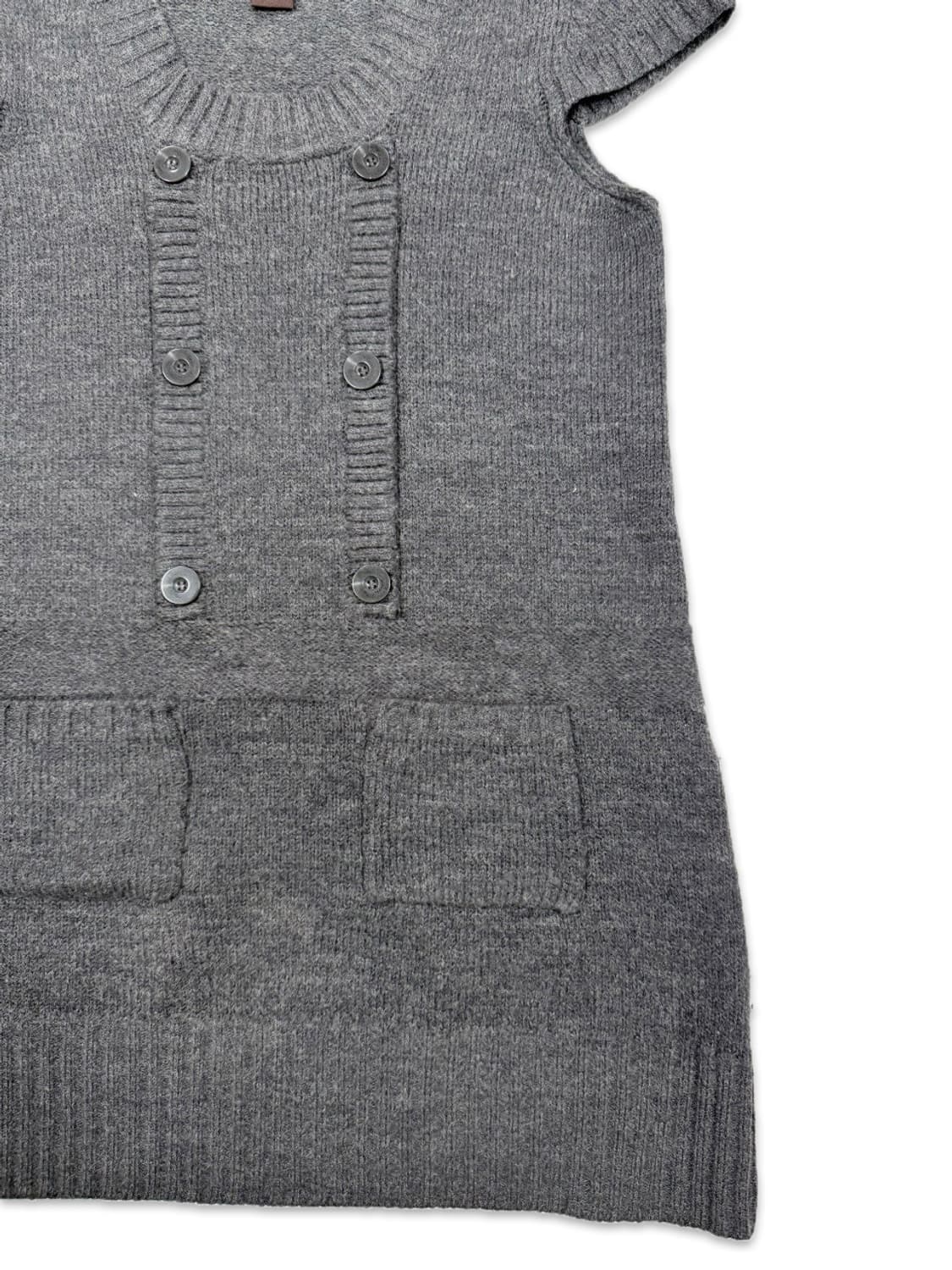 빈티지 그레이 켑소매 레이어드 니트 상품이미지2