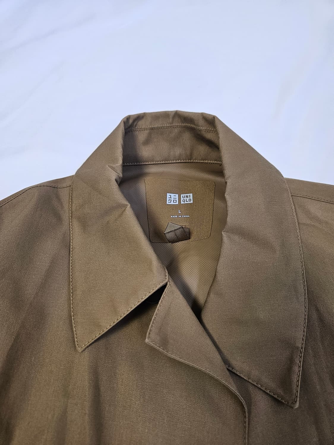 유니클로 블록테크 블럭테크 워터프루프 우븐 롱코트 베이지 자켓 L 상품이미지4