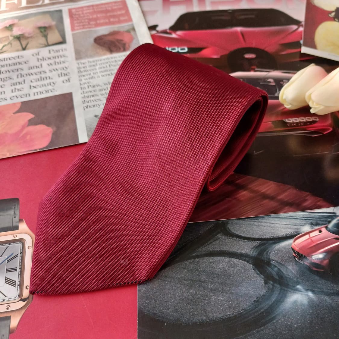 베르사체 실크 메두사 자수 포인트 넥타이 9.1cm A등급 A19035
 상품이미지2