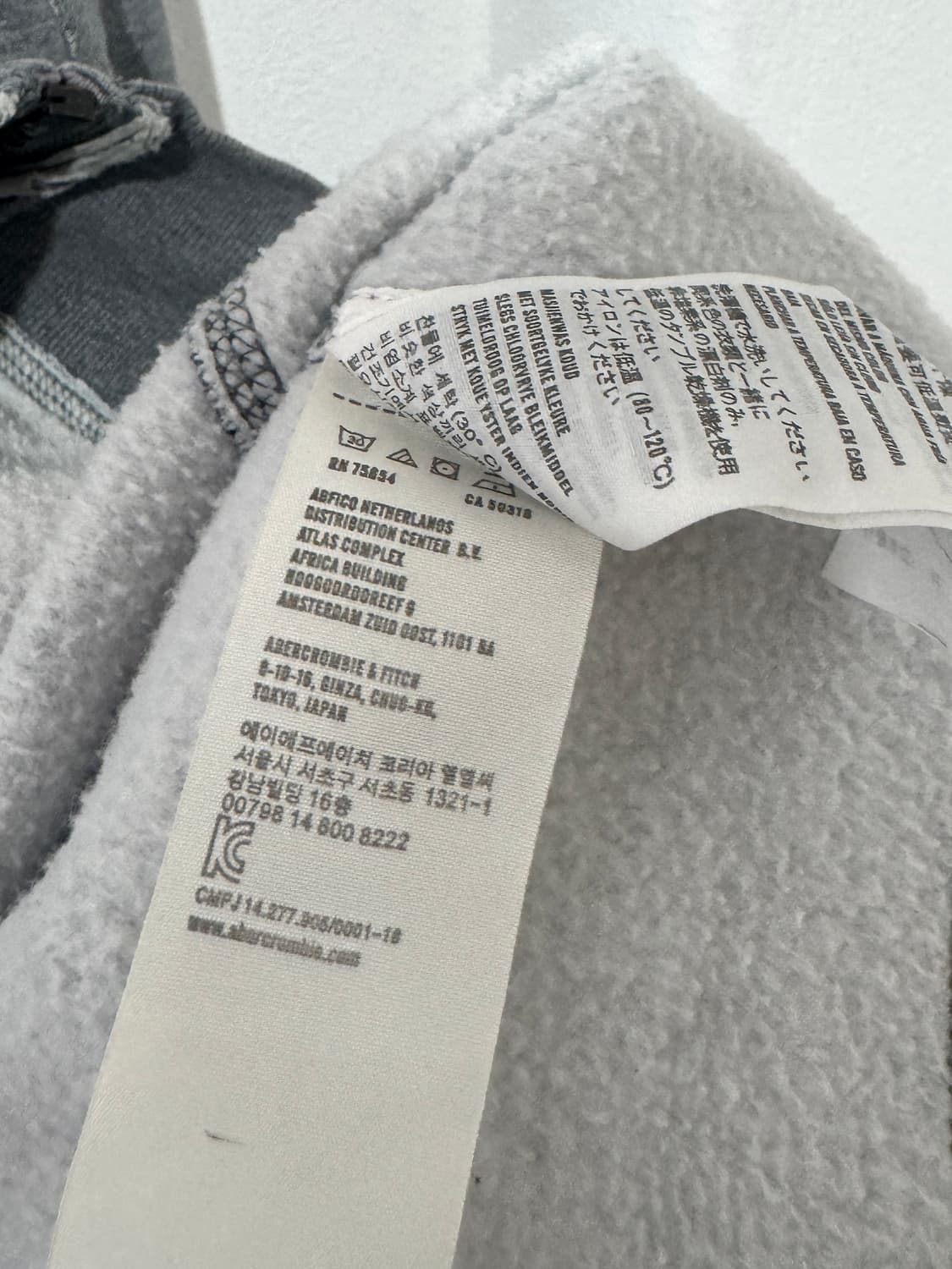 아베크롬비 순록 후드집업 그레이 상품이미지6