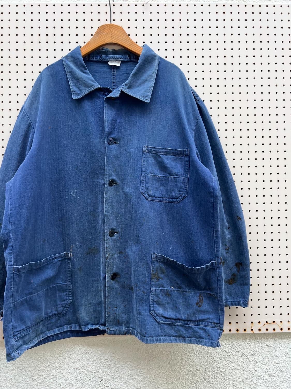 OLD VINTAGE HARD FADED HBT 헤링본트윌워크자켓 상품이미지3