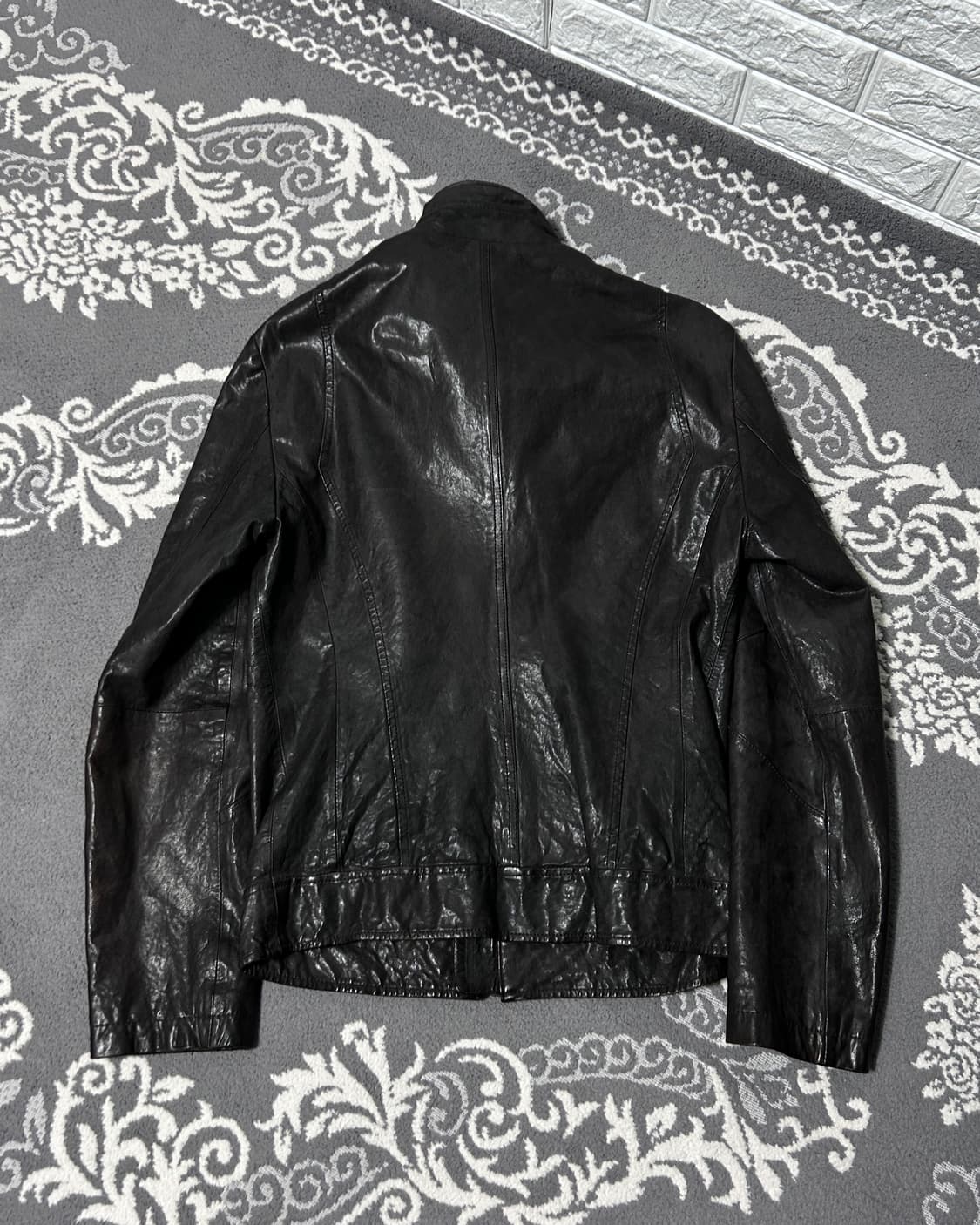 오일 텍스쳐 램스킨 자켓 상품이미지6