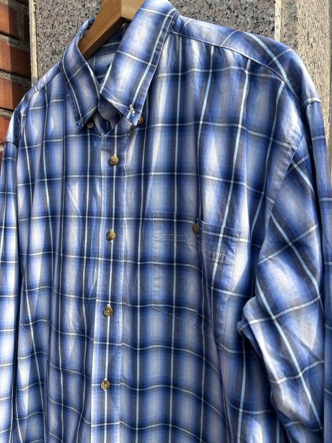 랭글러 옴브레체크셔츠 상품이미지2