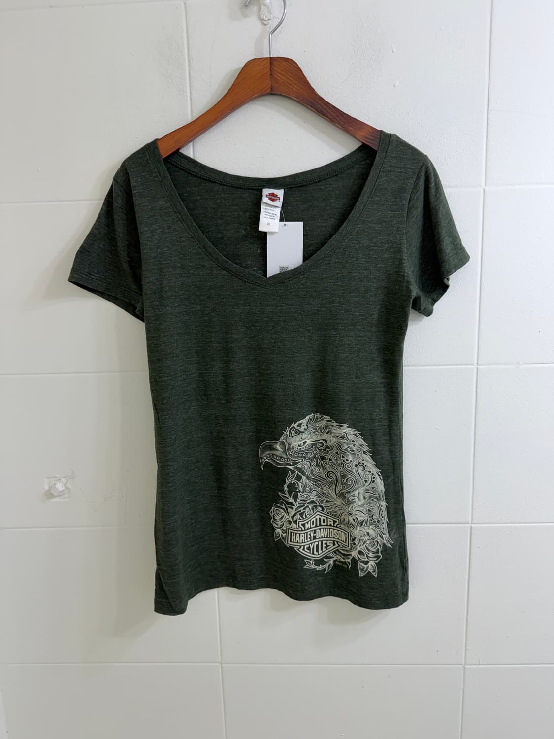 (상의 세트) 할리데이비슨 히피 브이넥 반팔 + 스트라이프 나시 상품이미지3