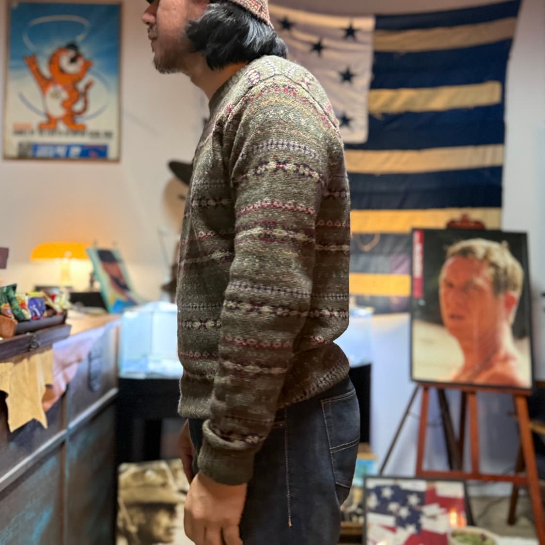 90‘s 빈티지 페어아일 울 니트 100 상품이미지7