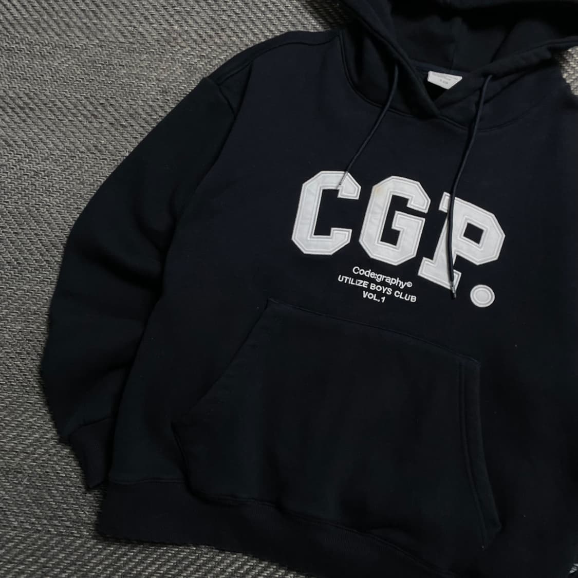 코드그라피 CGP 빅로고 스웻 후드 티셔츠 네이비o 5833 상품이미지3